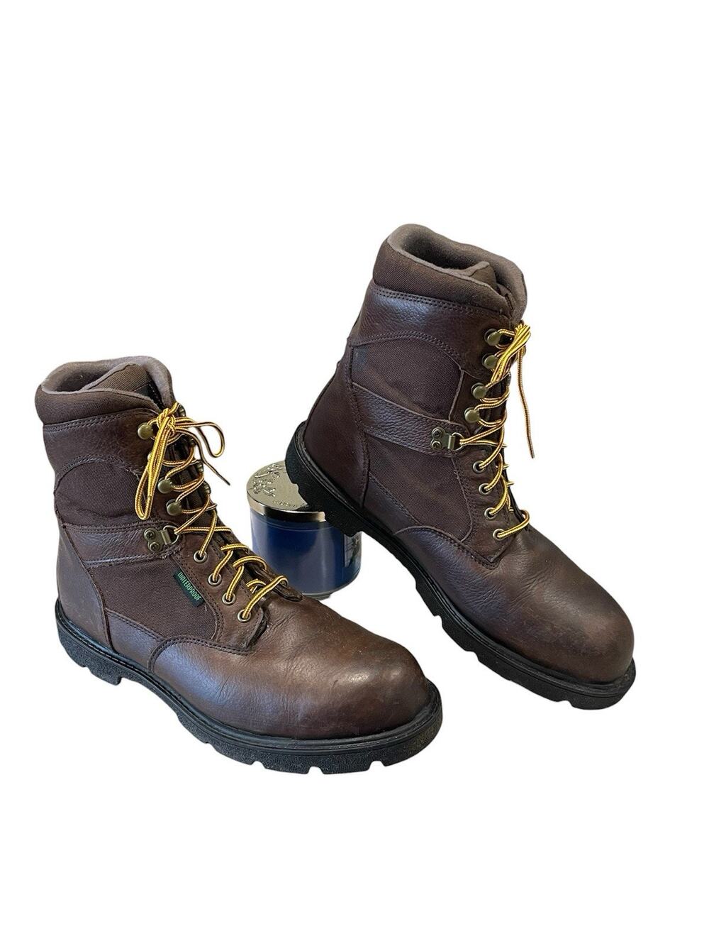 Georgia Boot G107 HOMELAND 8” Men’s Sz 11 Brown Steel-Toe Work Boots Waterproof